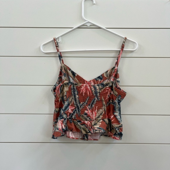 LOFT Pink and Black Sleeveless Crop Camisole - Picture 2 of 4